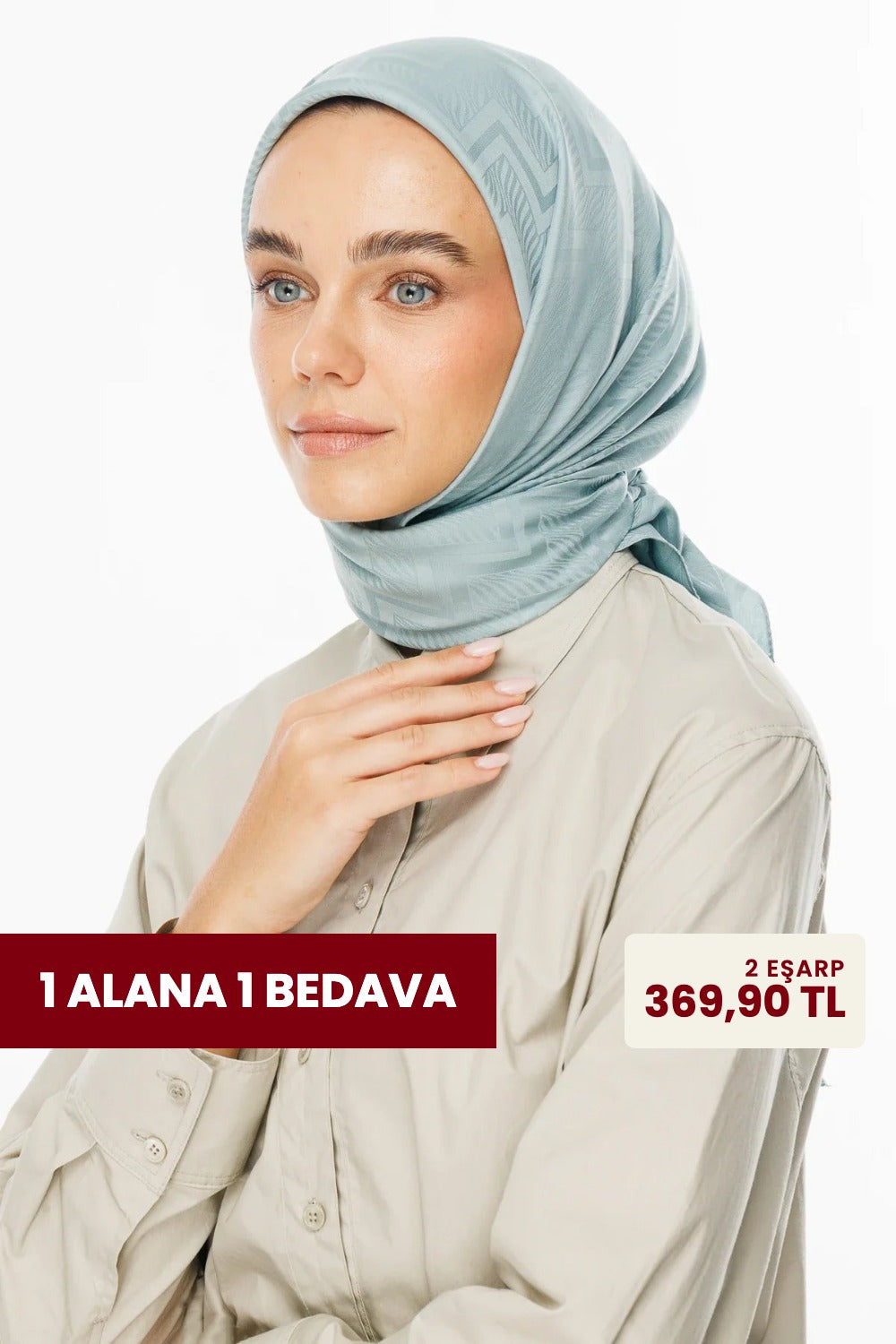İpeksi Jakar Eşarp — 1 alana 1 bedava