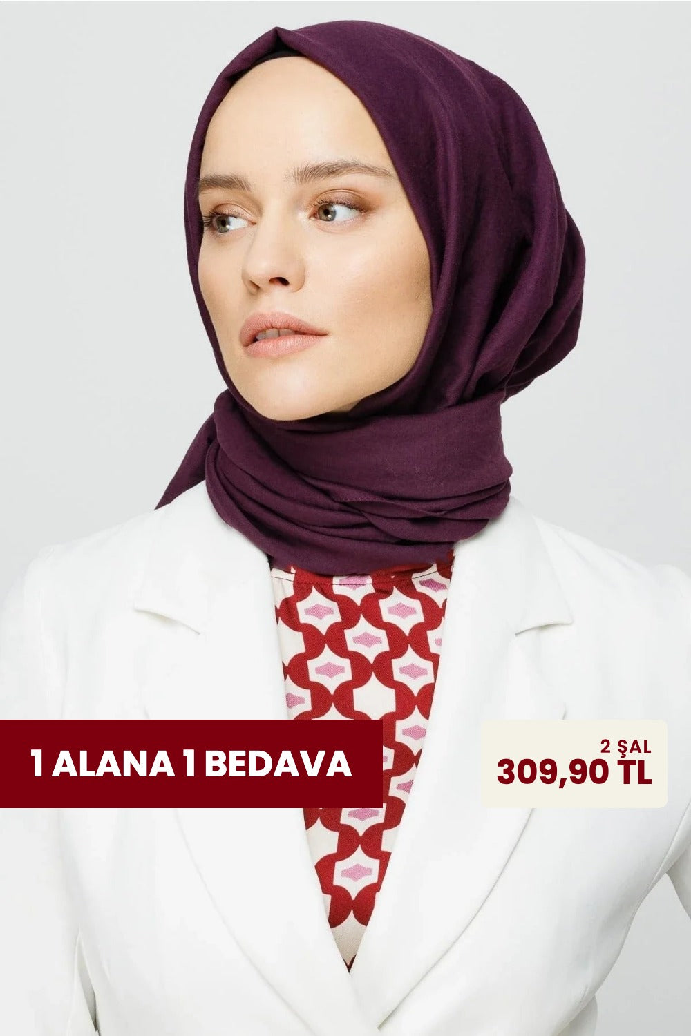 Pamuk Kraş Şal — 1 alana 1 bedava