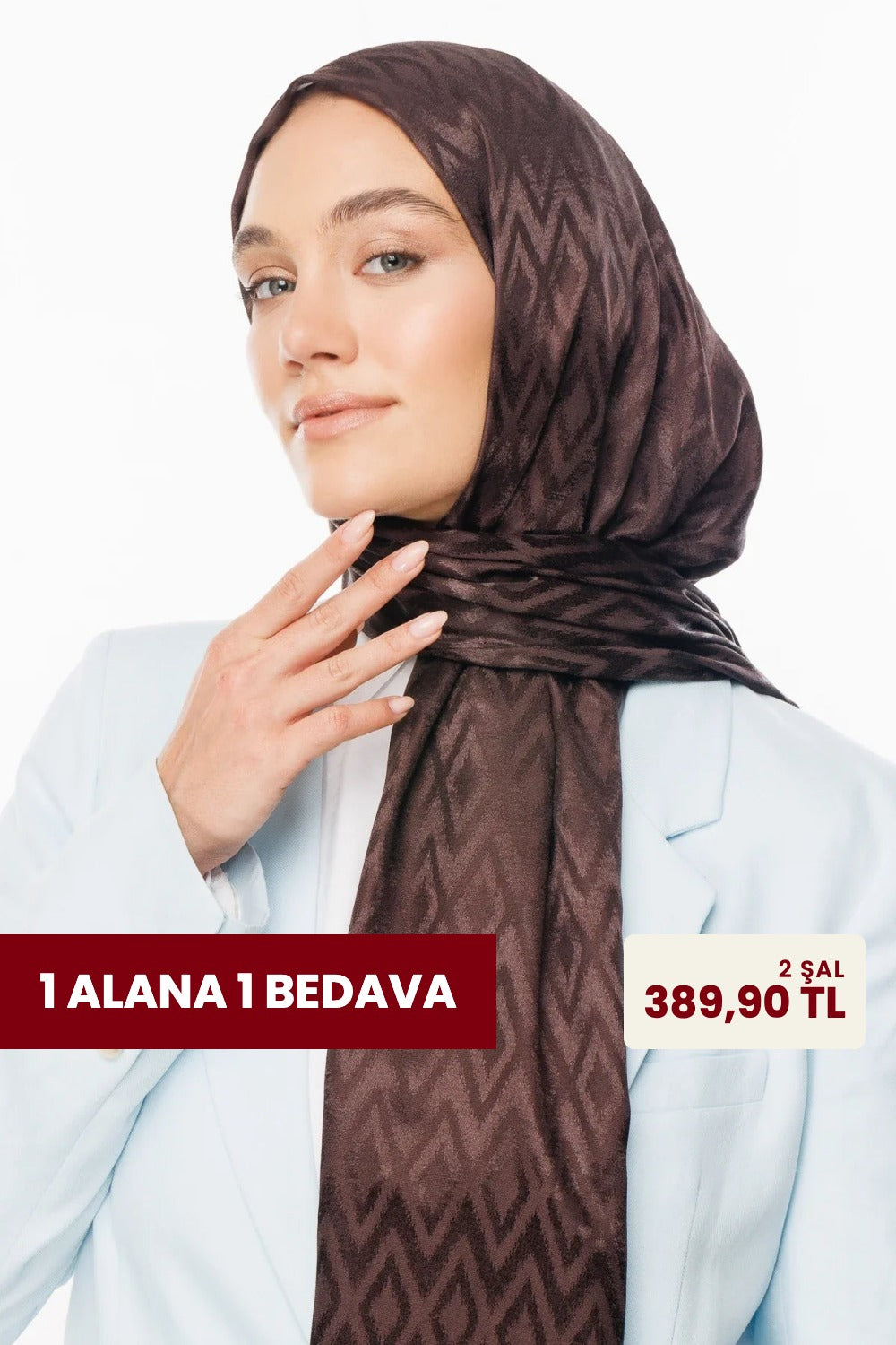 Parlak Jakar Şal — 1 alana 1 bedava