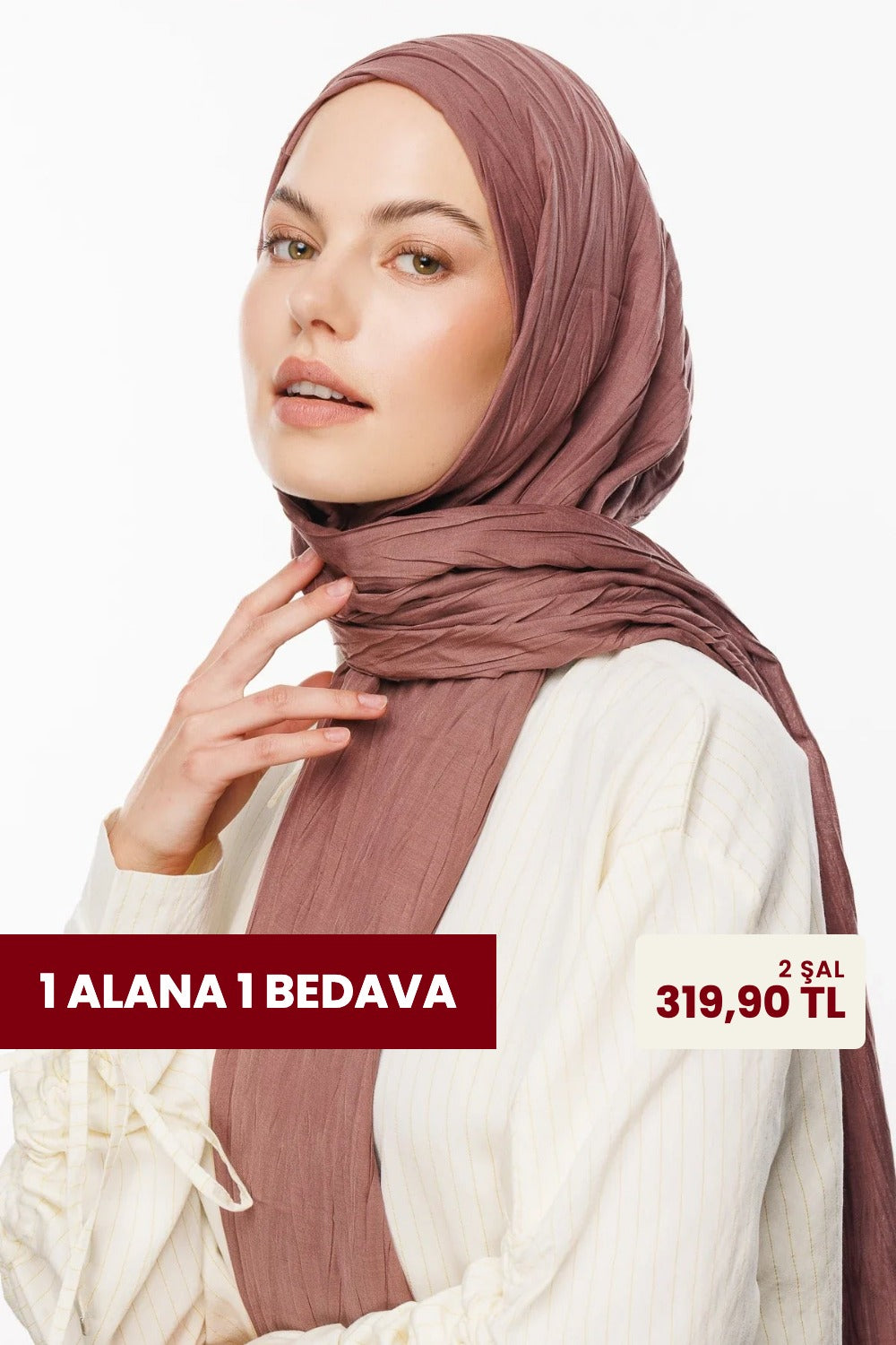 Piliseli Bambu Şal — 1 alana 1 bedava