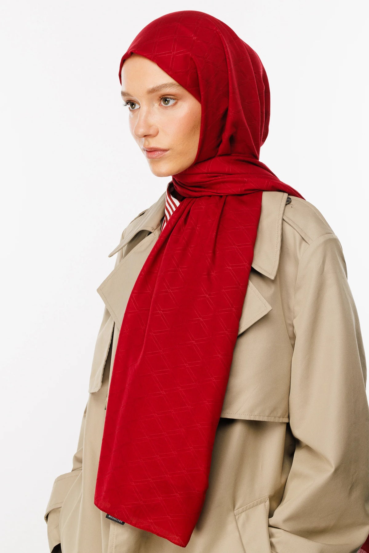 Bambu Jakar Şal - Bordo
