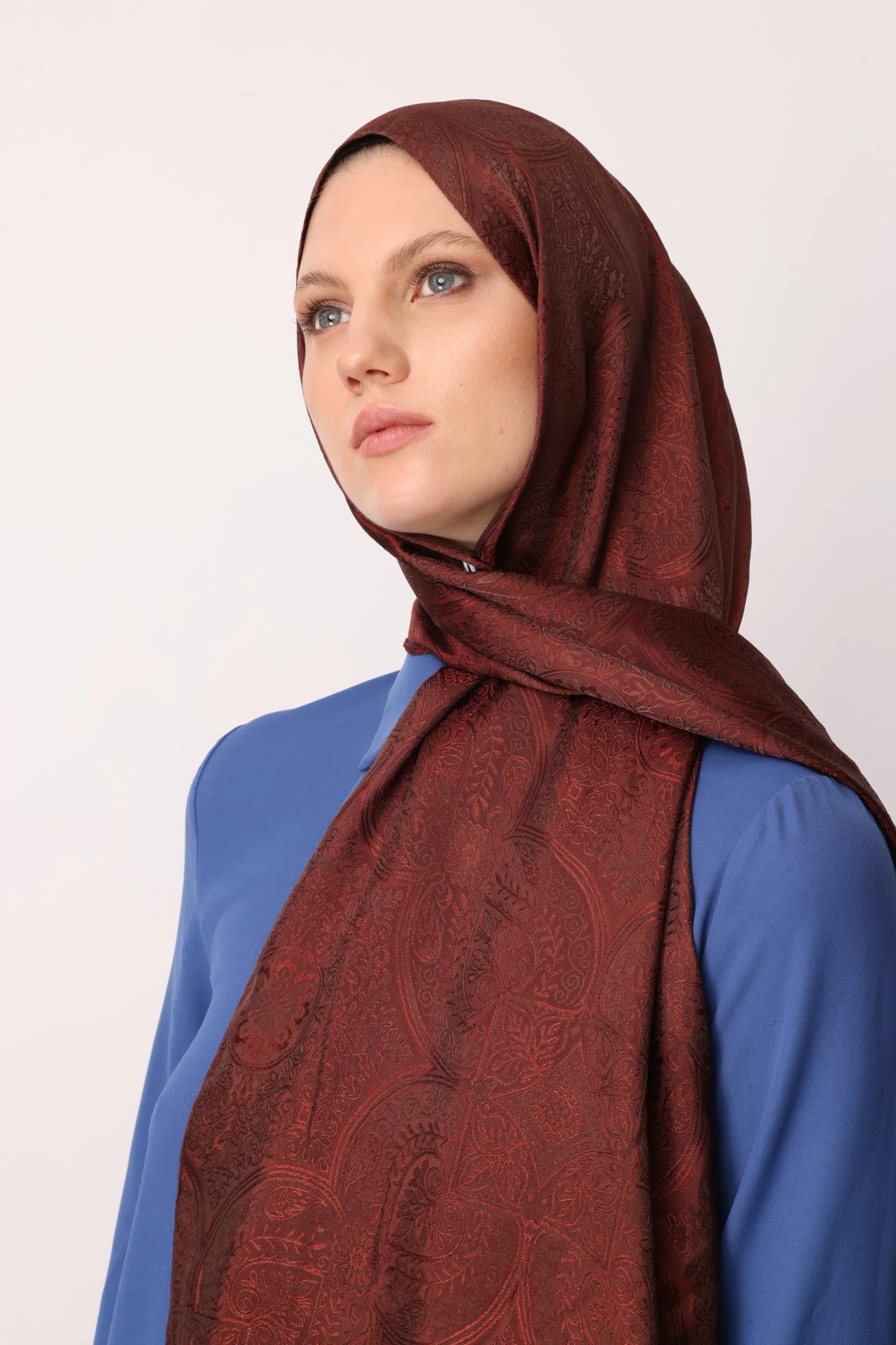 Vera Desen Shine Line Şal - Acı Kahve-Kahve