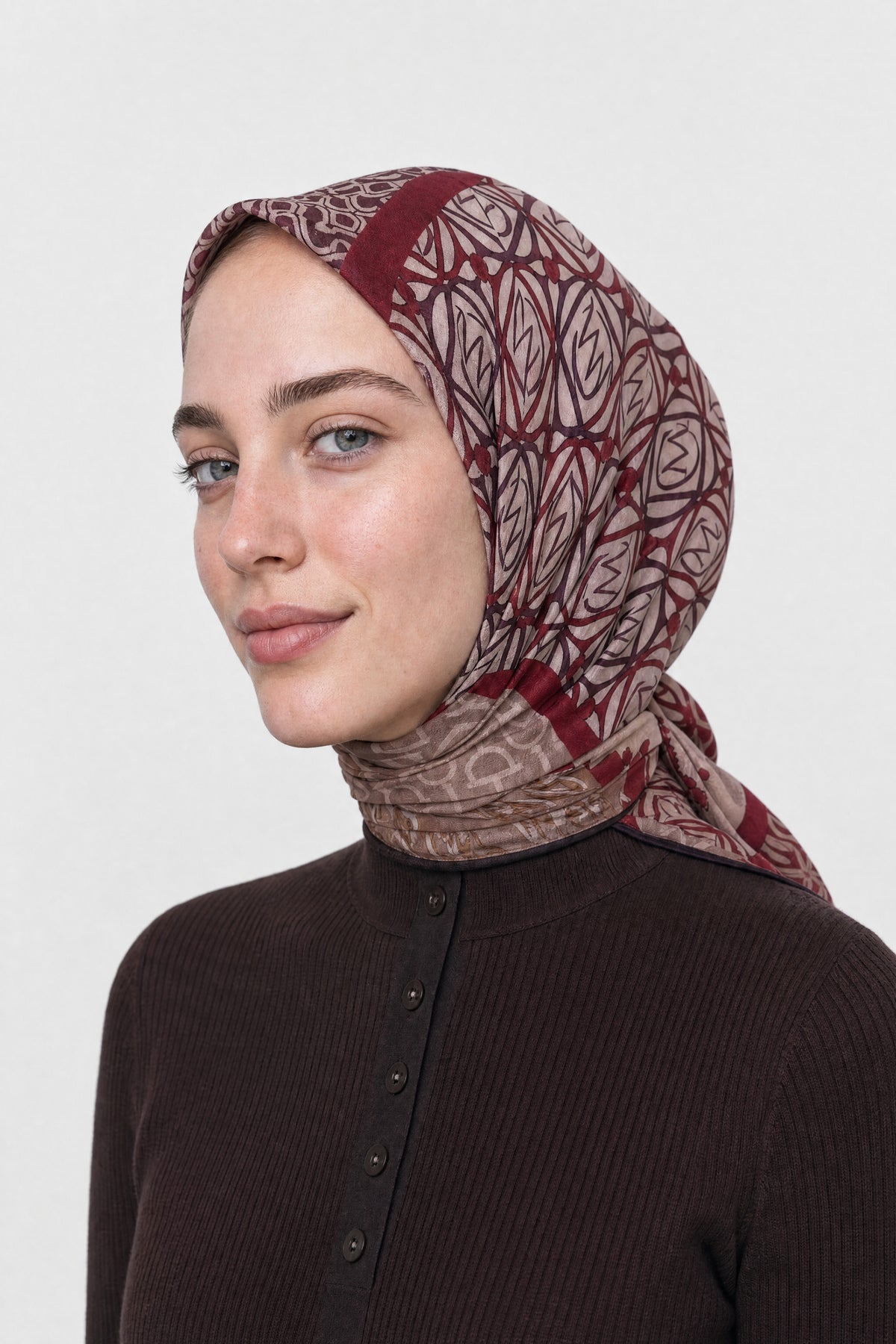 Heritage Desen Organik Eşarp - Mor