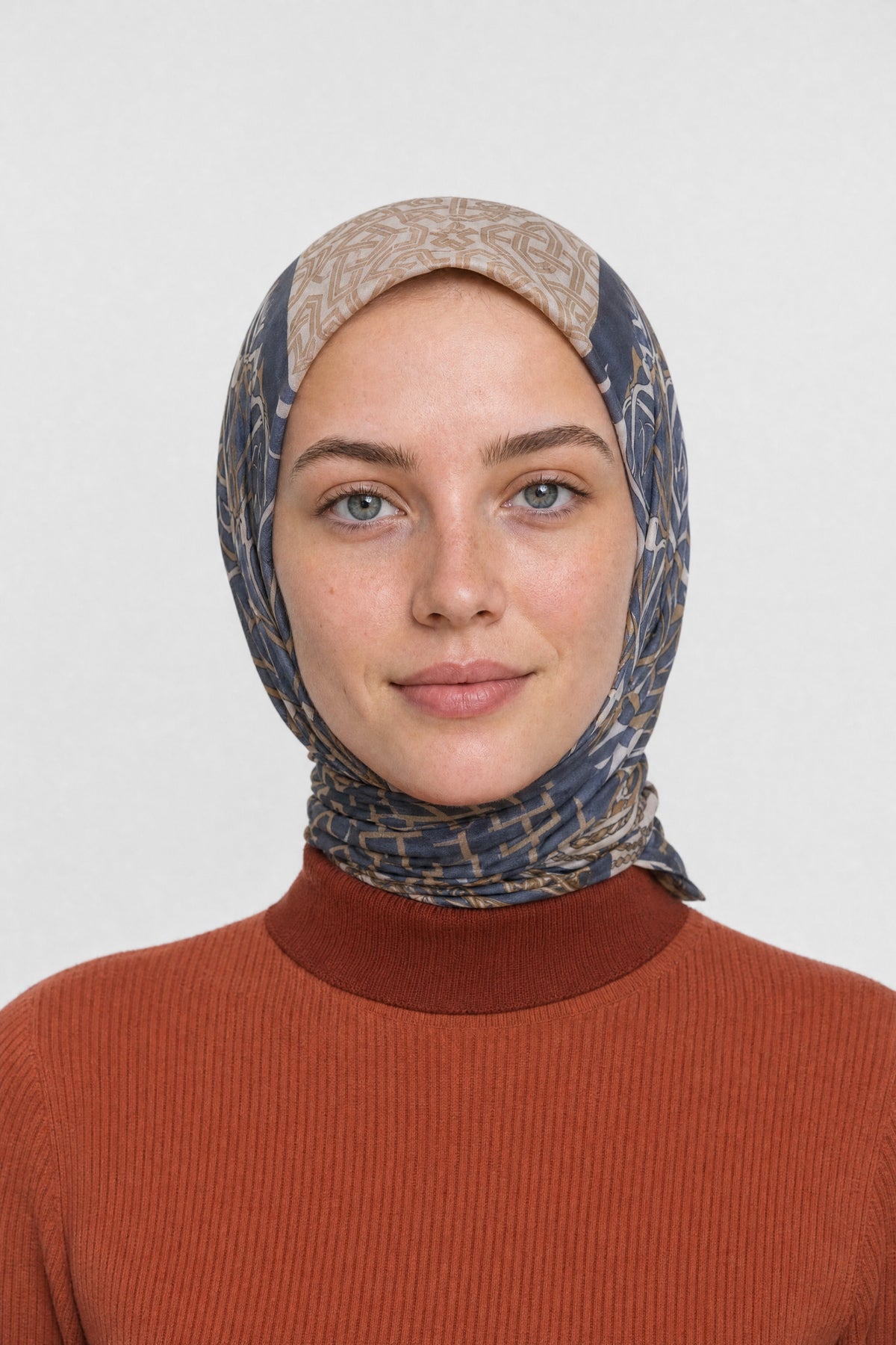 Heritage Desen Organik Eşarp - Siyah