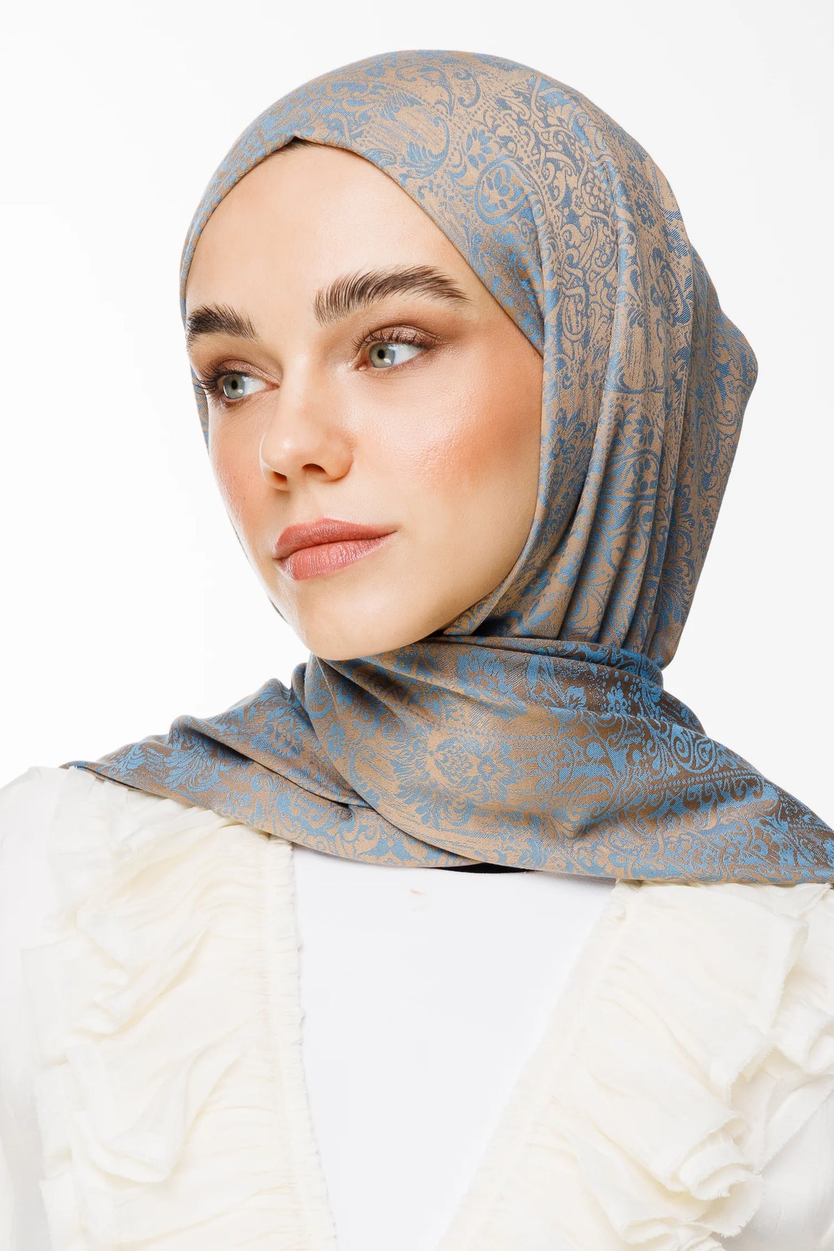 Henna Desen Çift Taraflı Şal