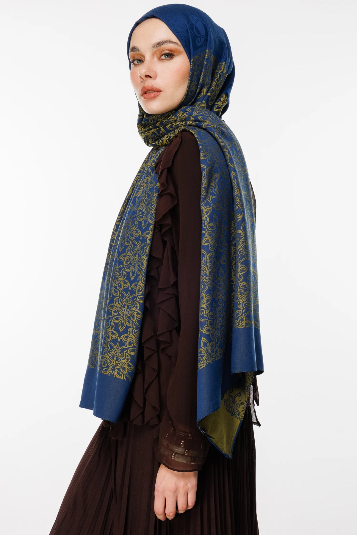 Nora Desen Çift Taraflı Şal