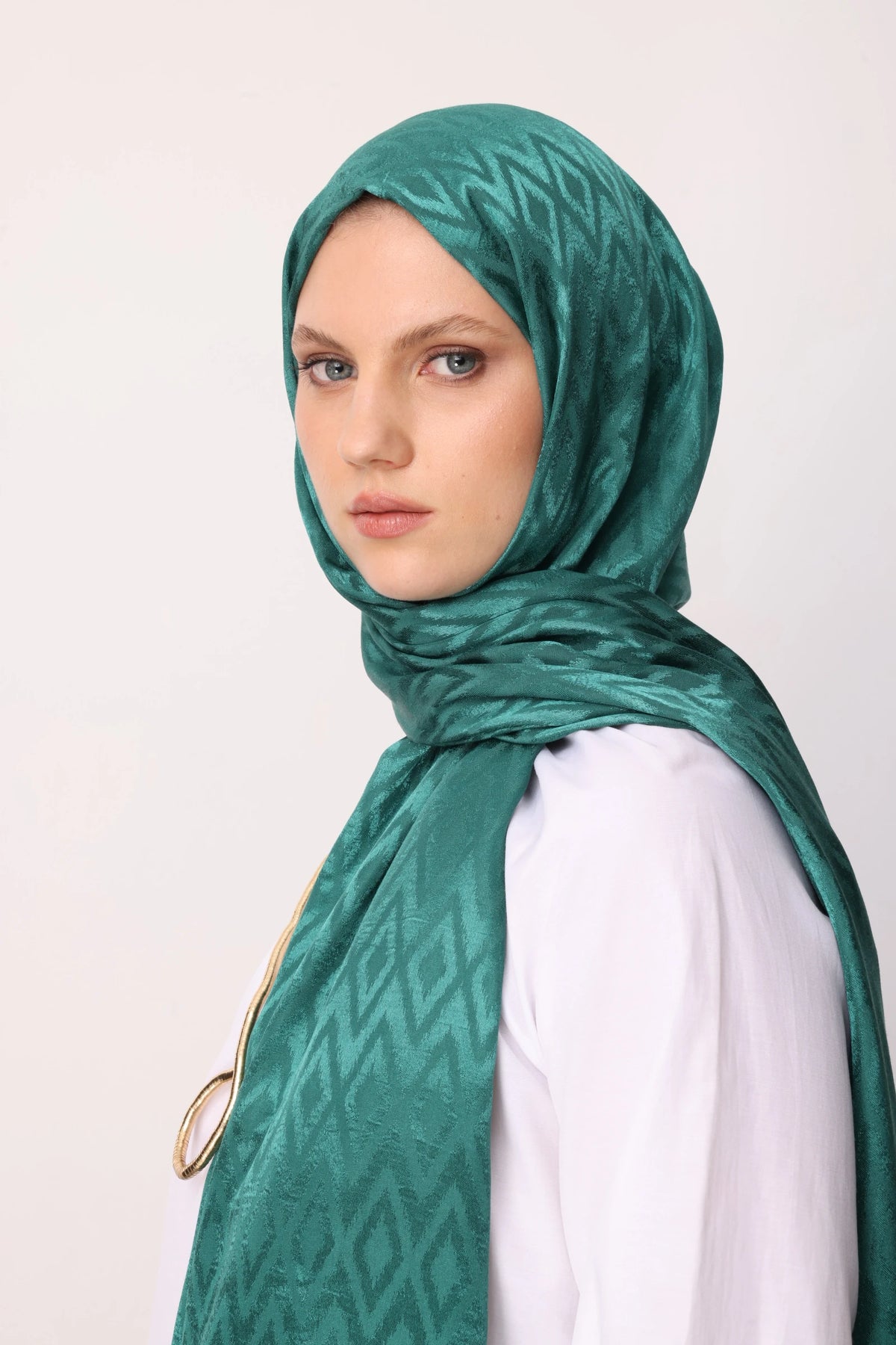 Karo Desen Parlak Jakar Şal