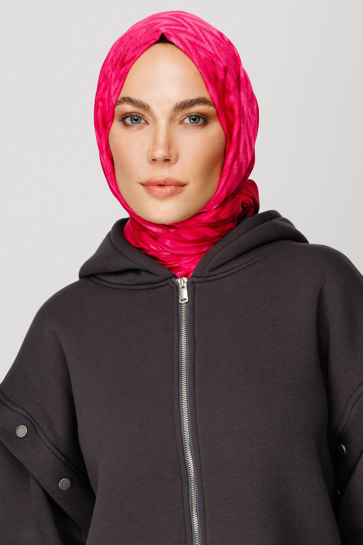 Zikzak Desen Parlak Jakar Şal