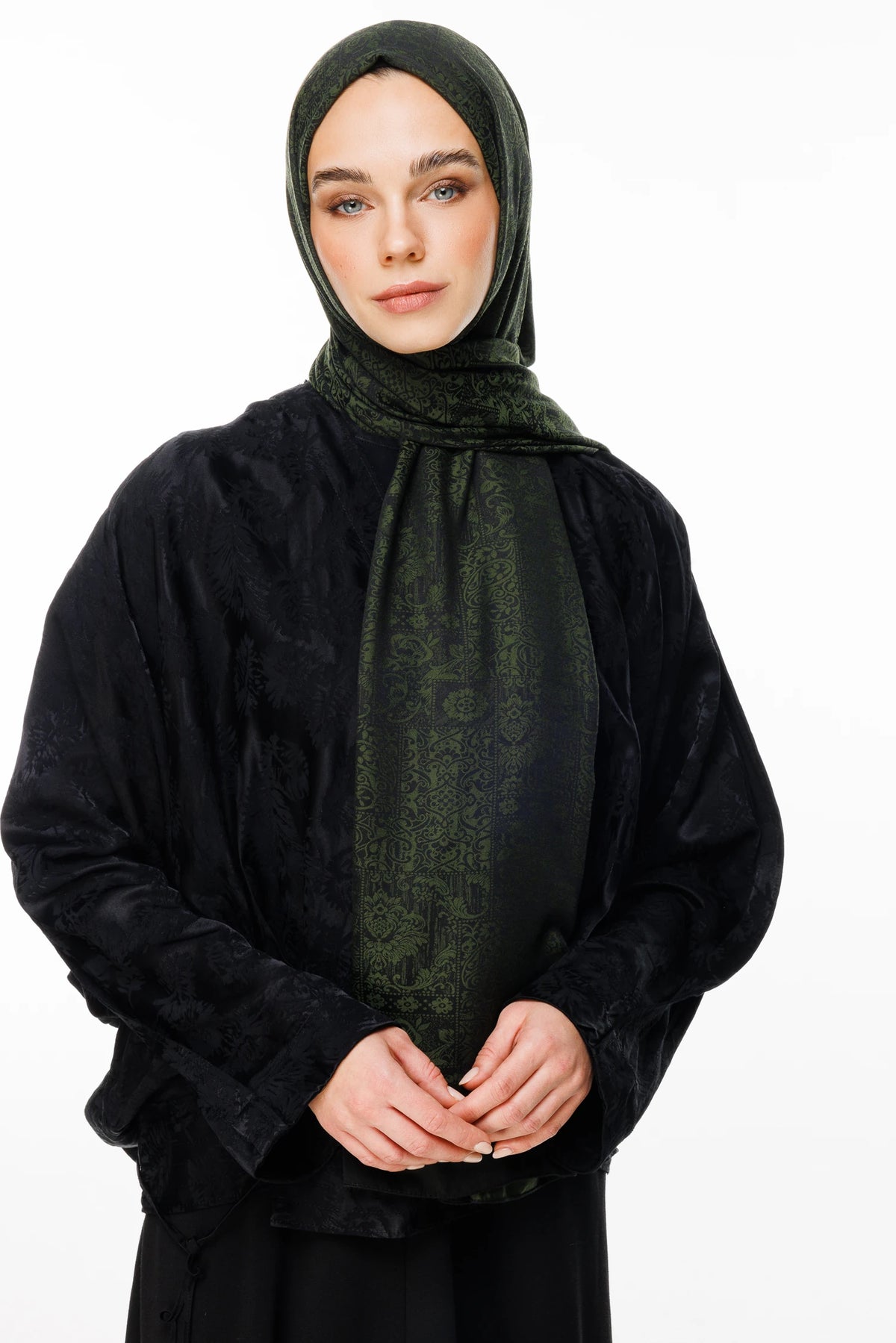 Henna Desen Çift Taraflı Şal