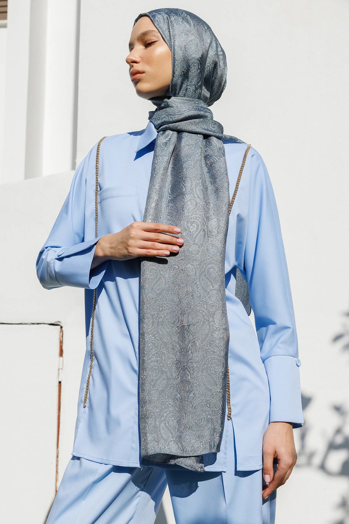 Moren Desen Shine Line Şal