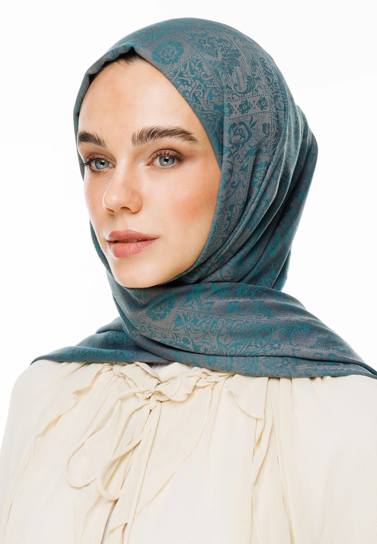 Henna Desen Çift Taraflı Şal