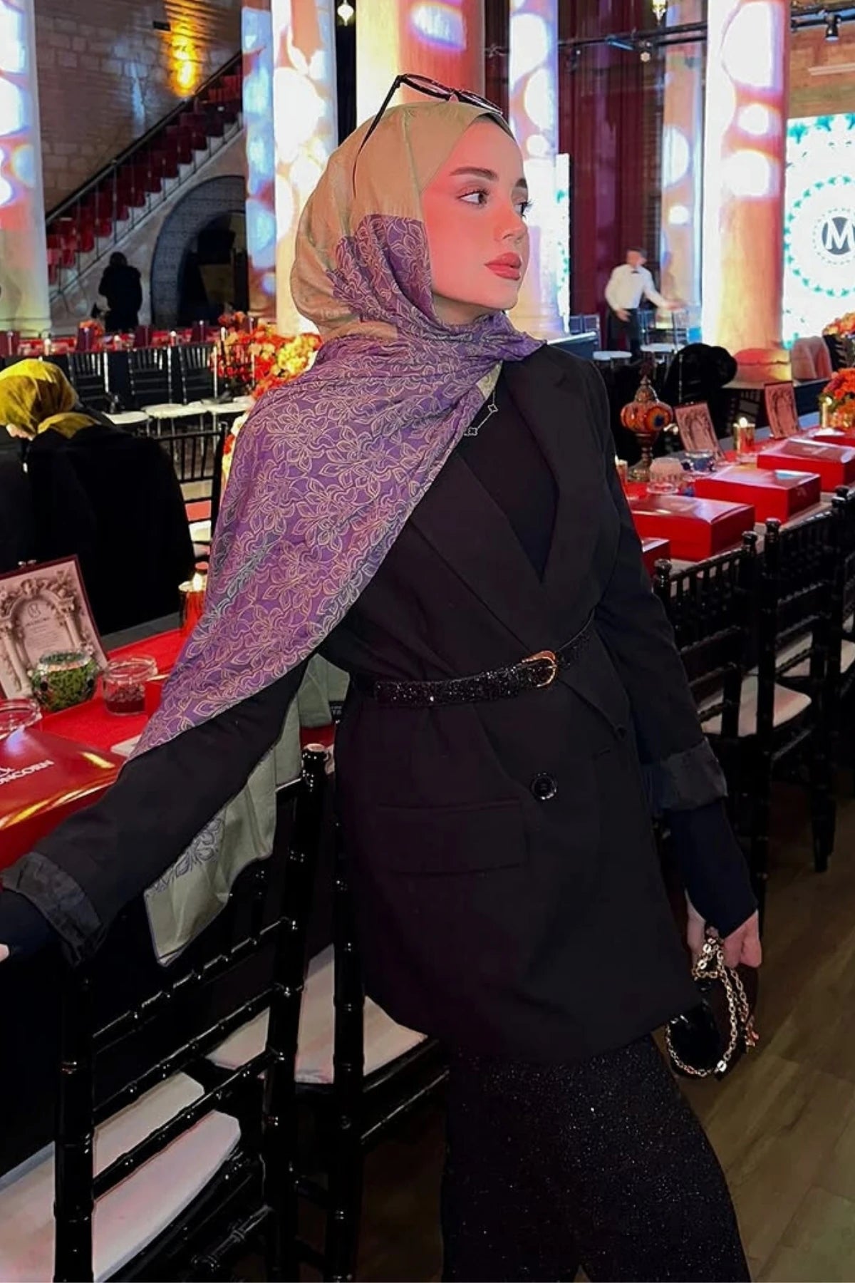 Nora Desen Çift Taraflı Şal