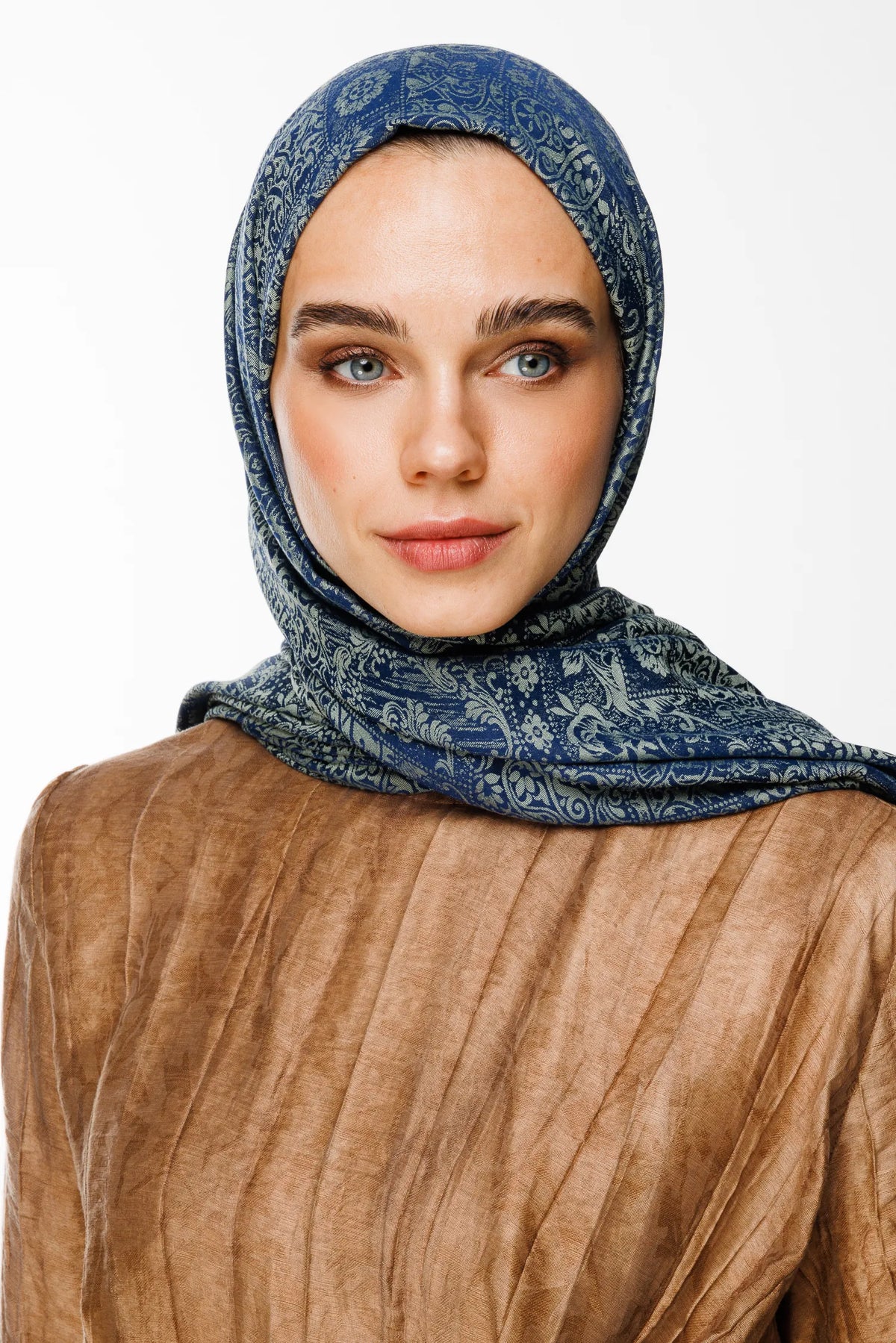 Henna Desen Çift Taraflı Şal