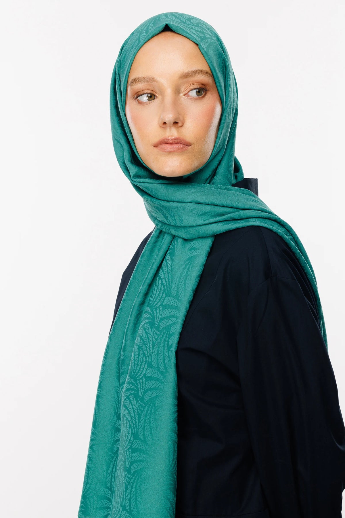 Artemis Desen İpeksi Jakar Şal - Mint Yeşili