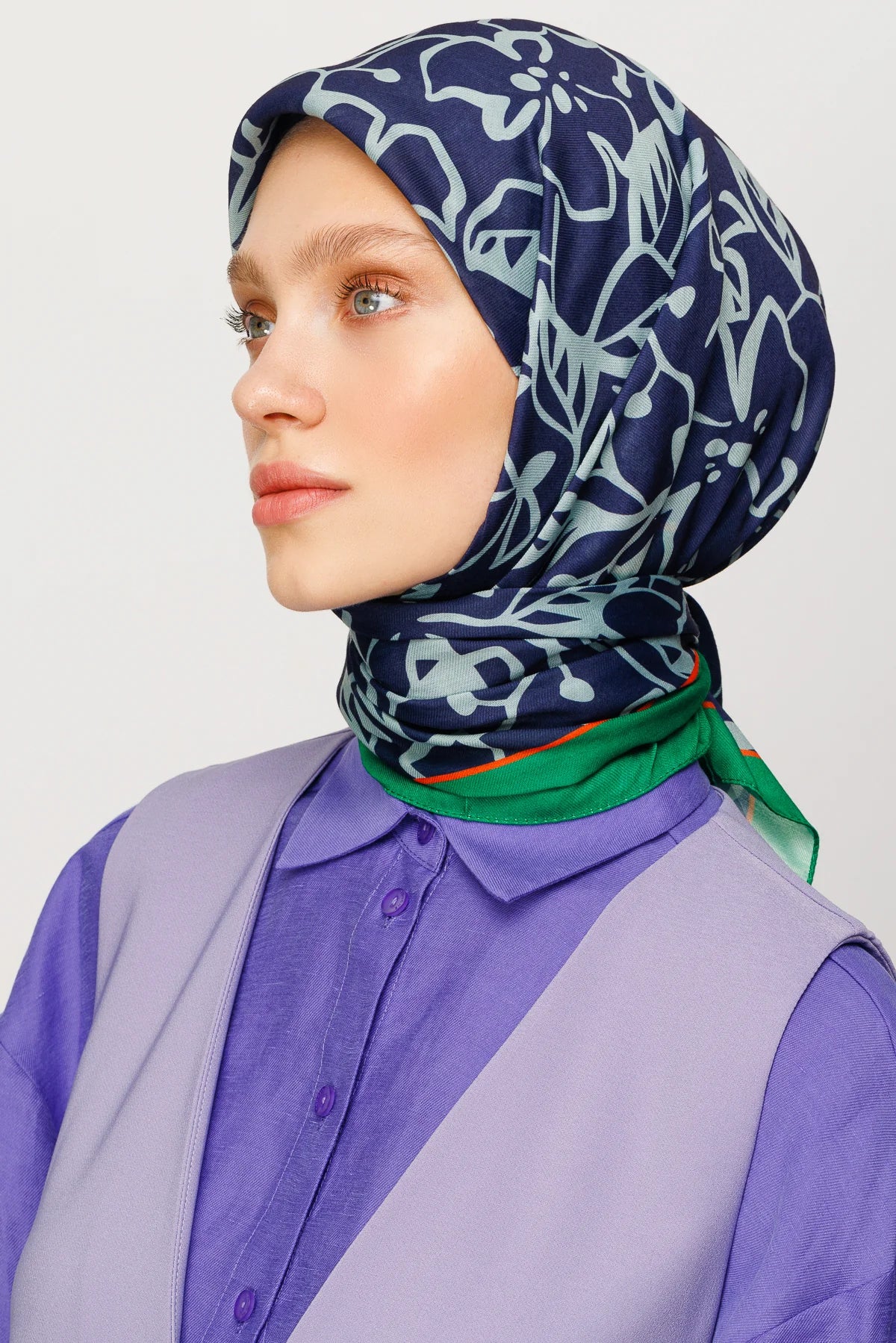 Floral Desen Dijital Soft Eşarp