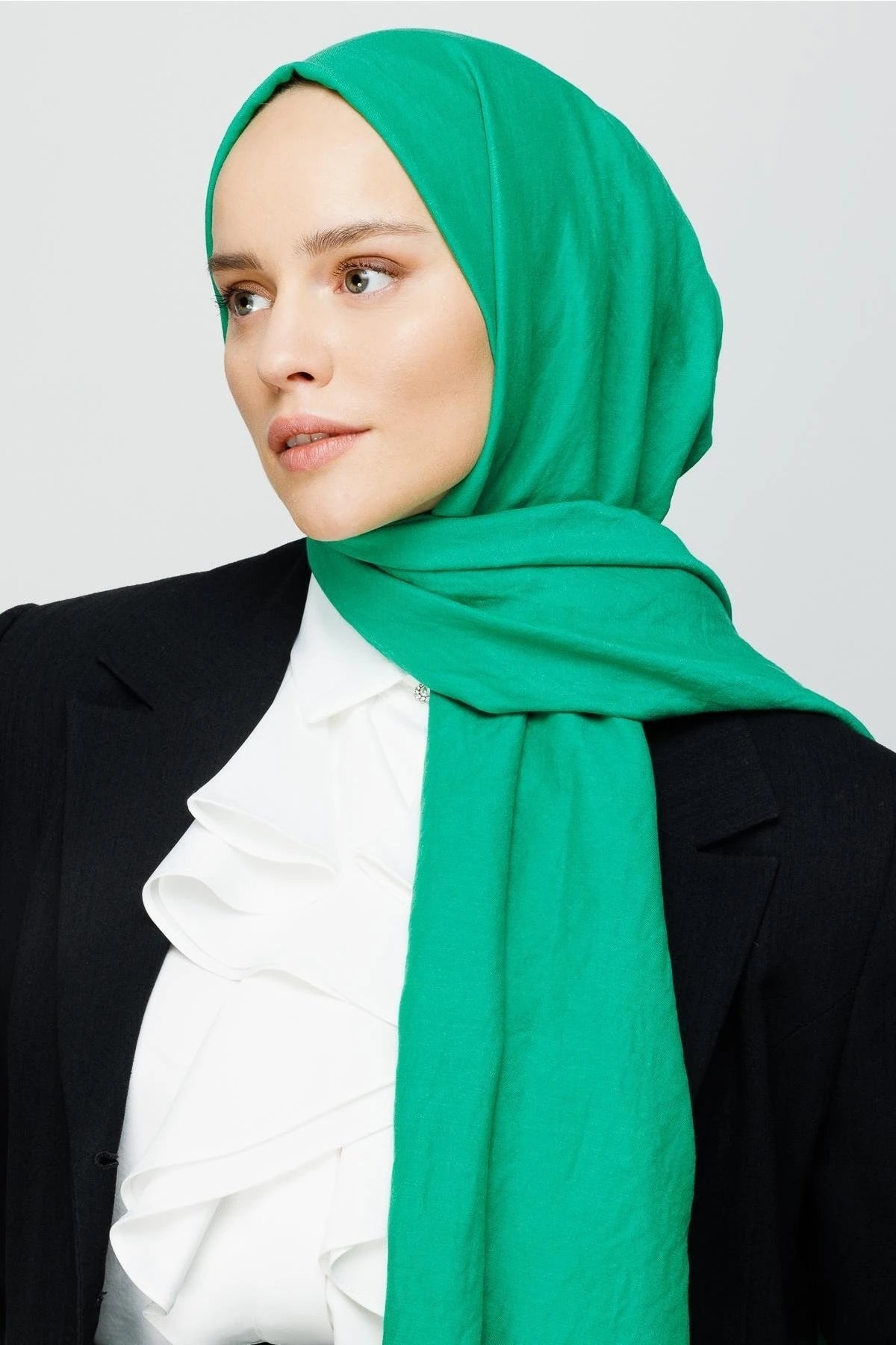 Pamuk Kraş Şal - Benetton Yeşili