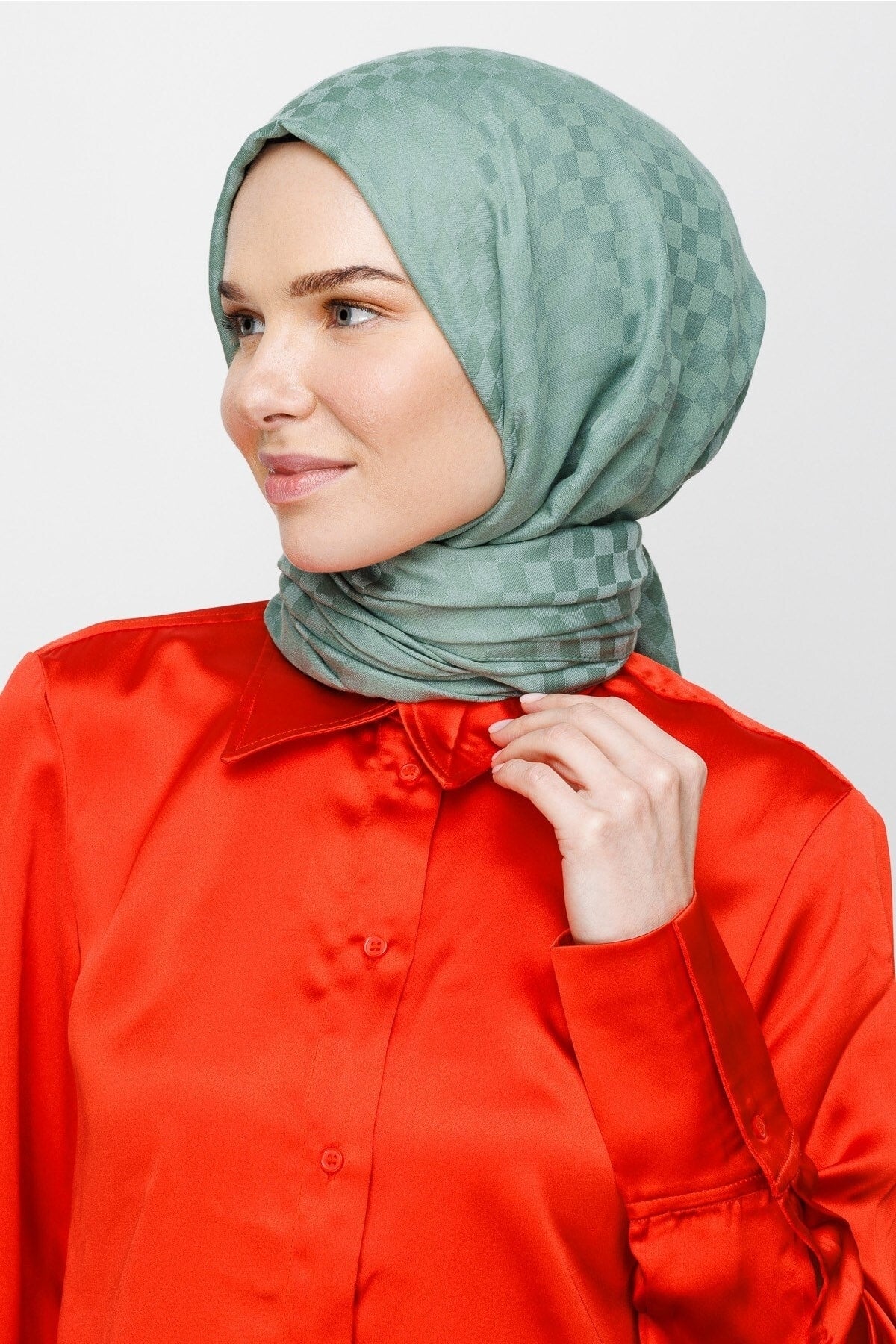 Kare Desen Pamuk Jakar Şal