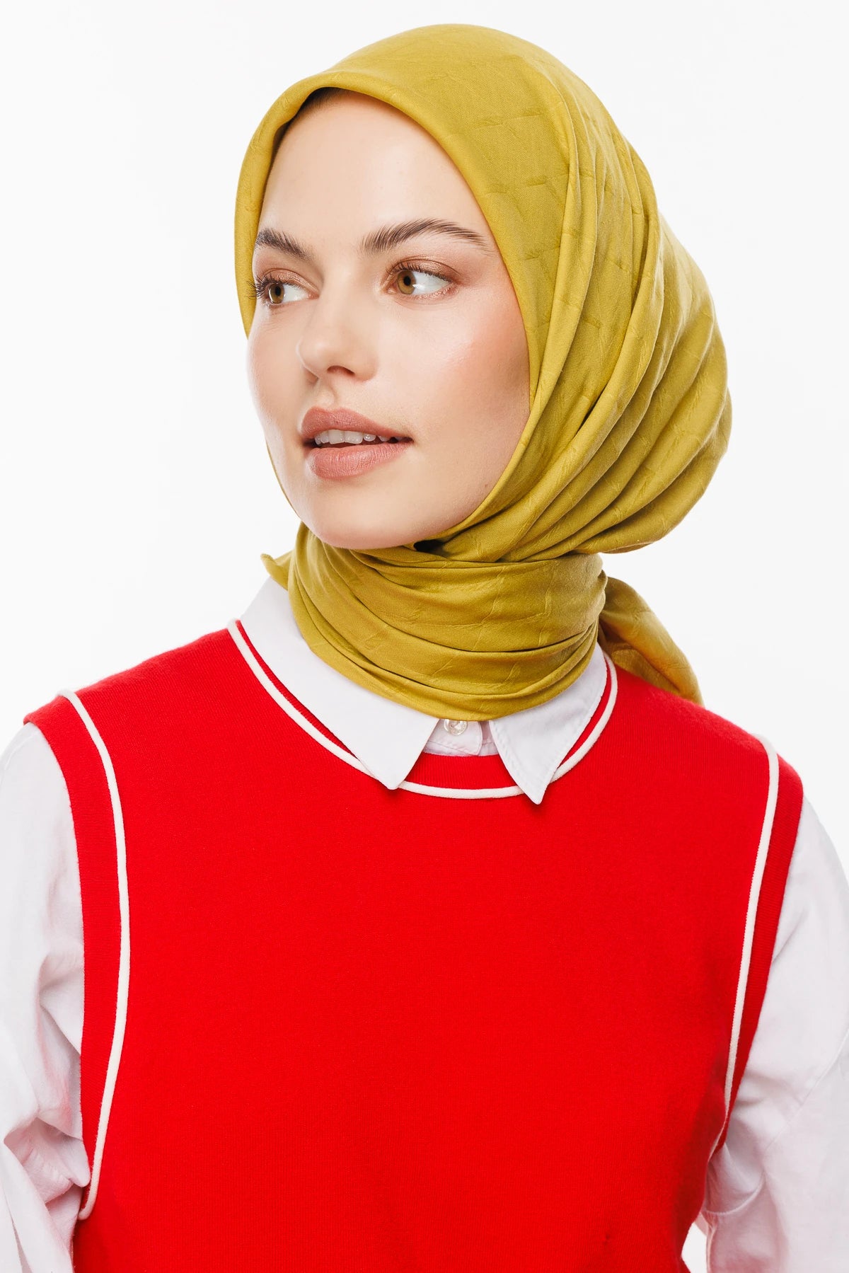 Bambu Jakar Eşarp - Oliv Yeşili