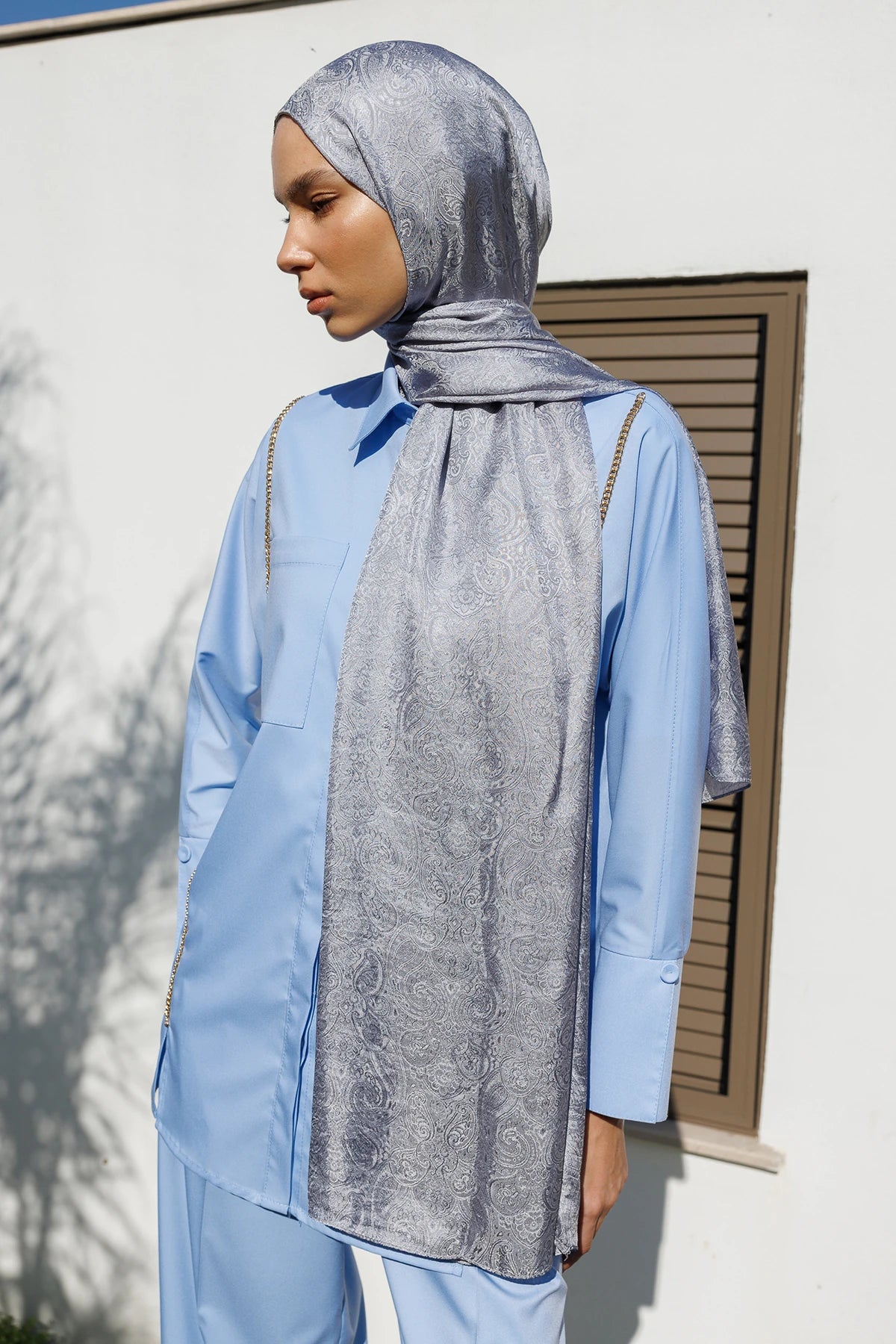 Moren Desen Shine Line Şal