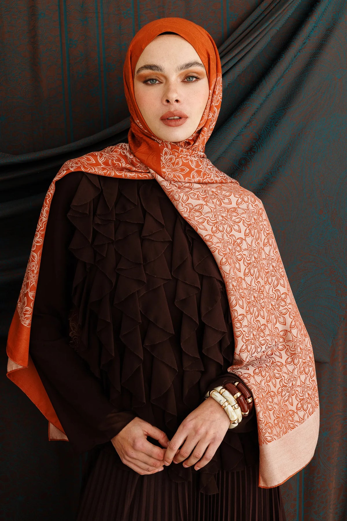 Nora Desen Çift Taraflı Şal