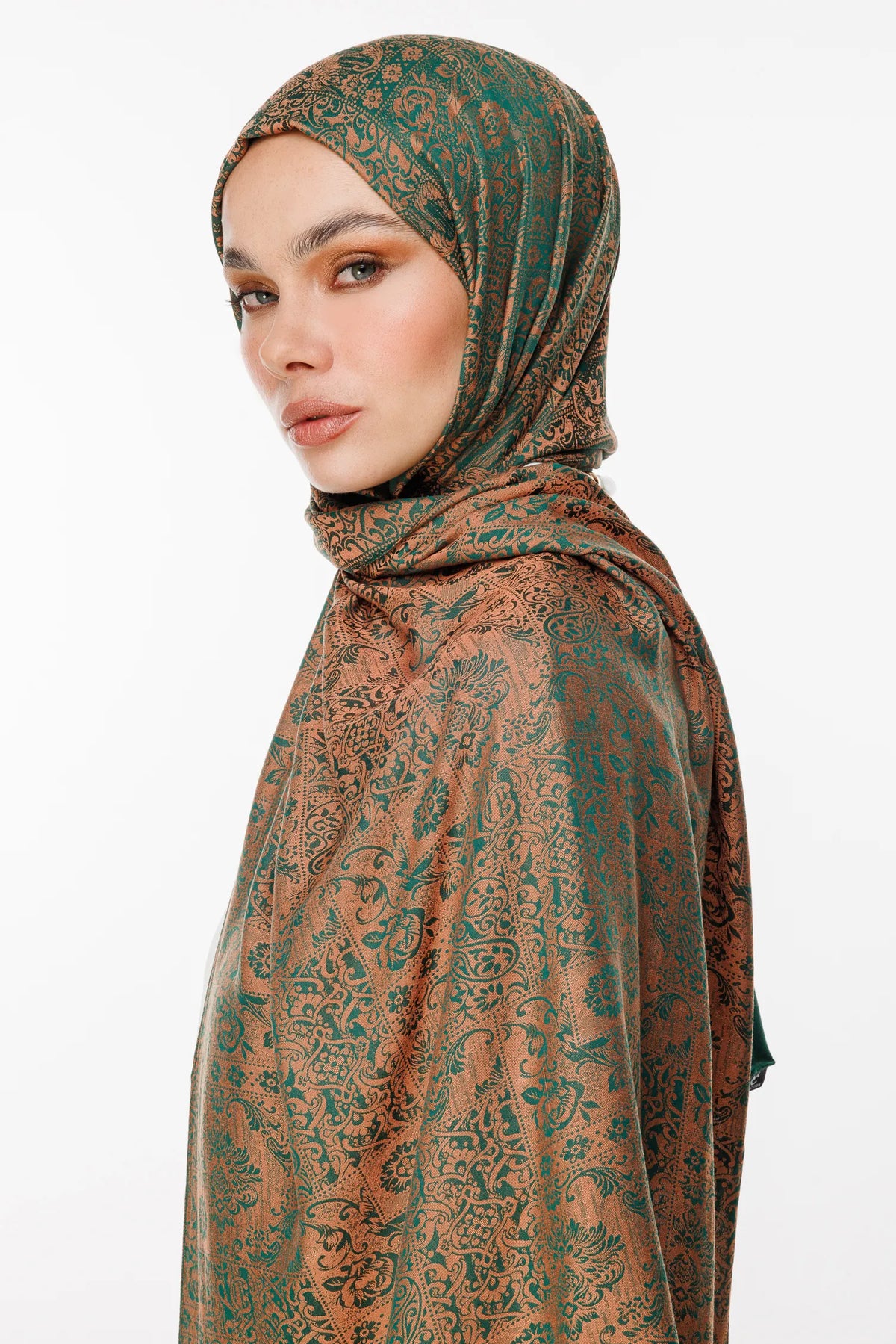 Henna Desen Çift Taraflı Şal