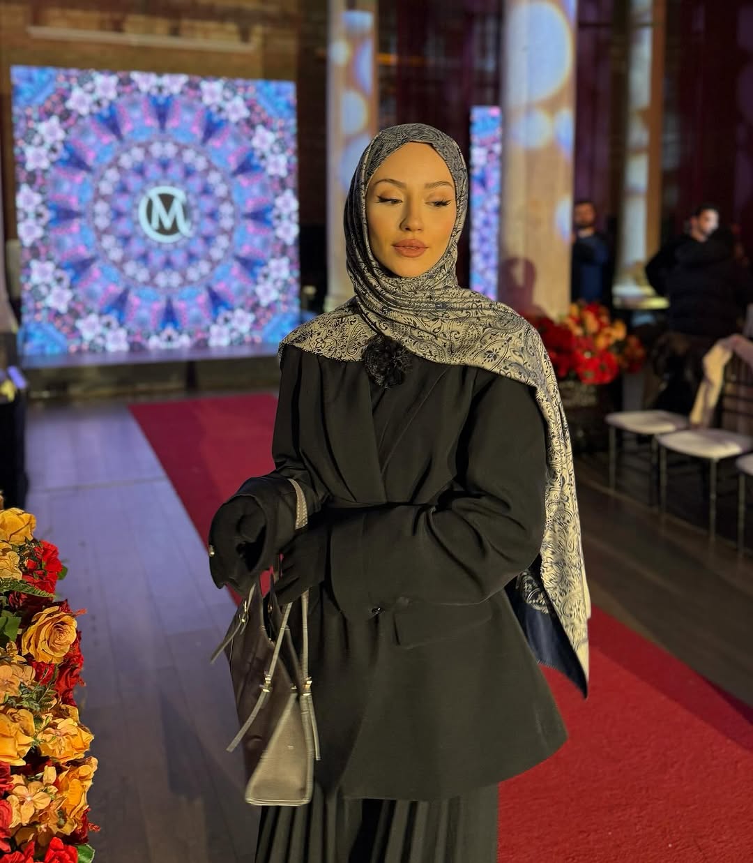 Henna Desen Çift Taraflı Şal