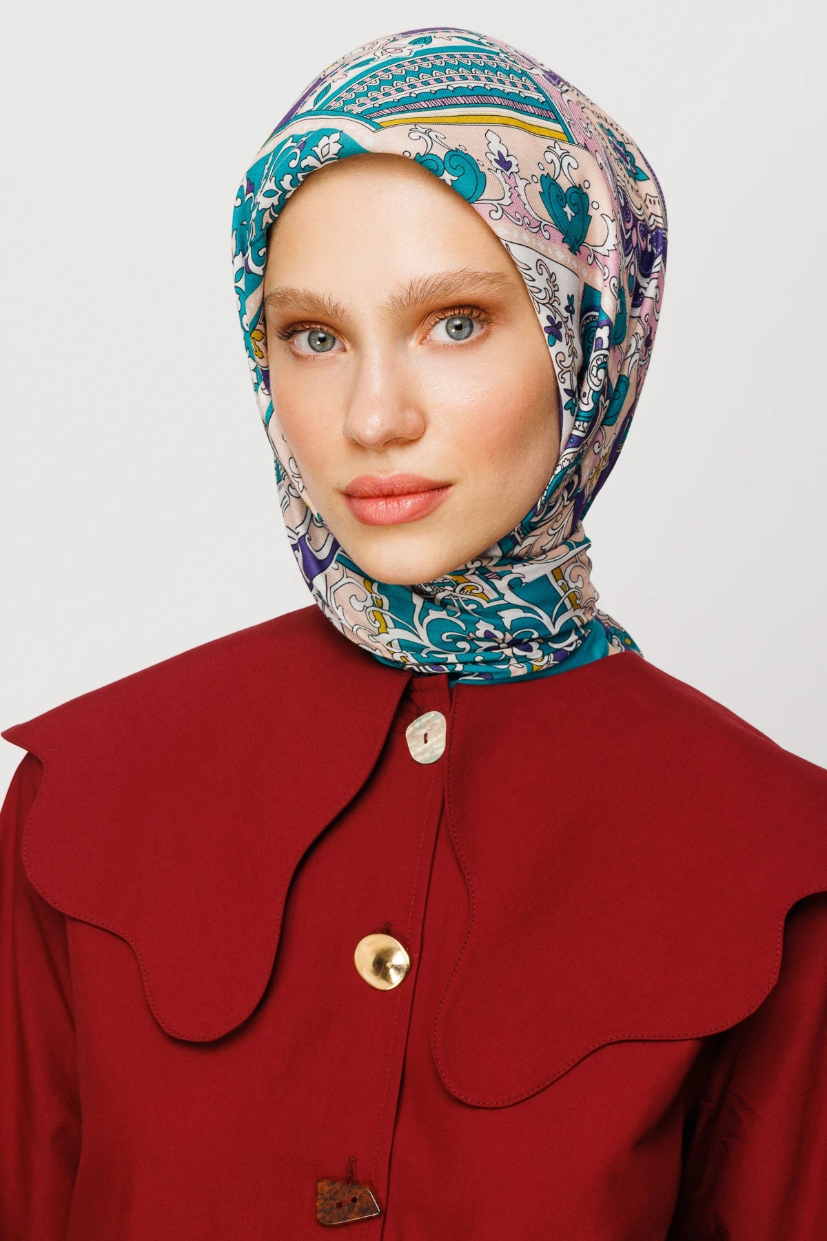 40 Yama Desen Dijital Soft Eşarp
