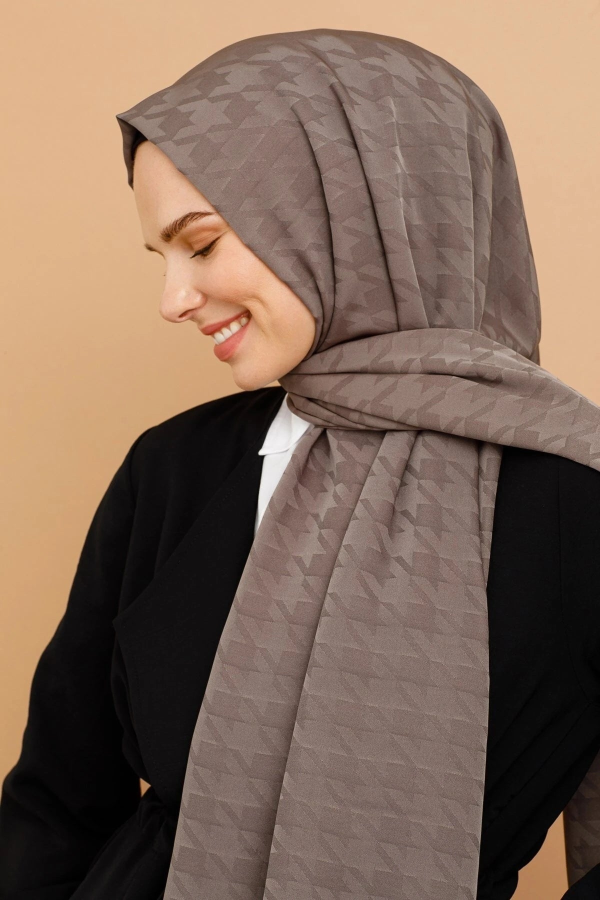 Kazayağı Desen İpeksi Jakar Şal