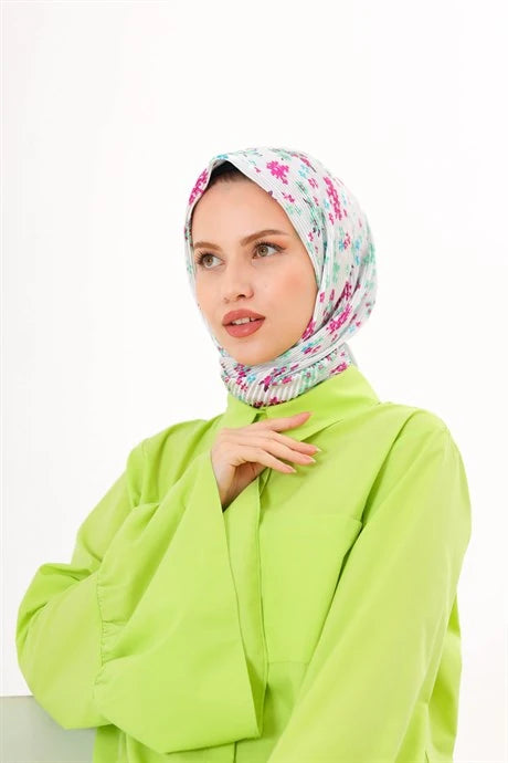 Asma Desen Pilise Eşarp - Fuşya