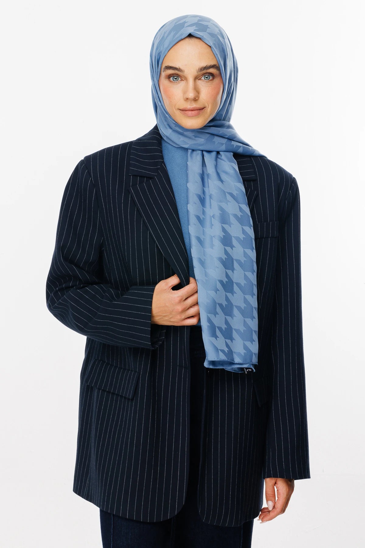 Kazayağı Desen İpeksi Jakar Şal