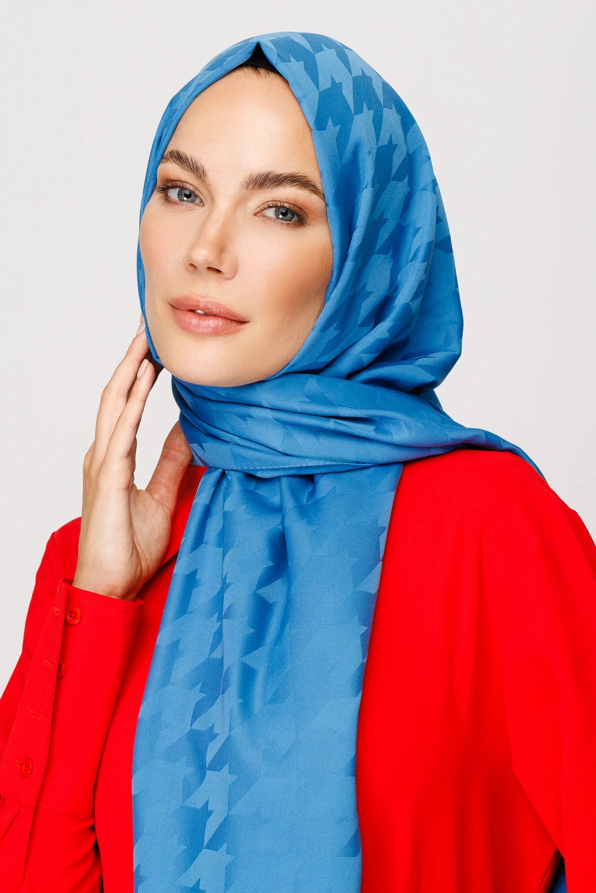 Kazayağı Desen İpeksi Jakar Şal